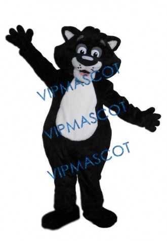 Happy Black Cat Mascot Costume