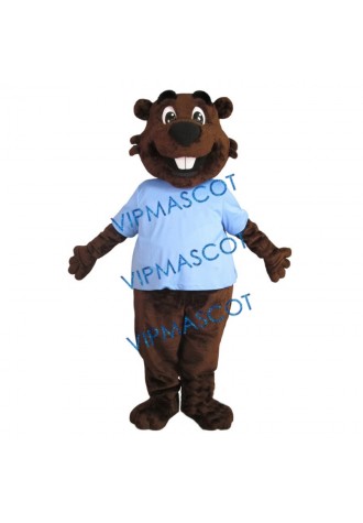 Happy Interesting Beaver Mascot Costume
