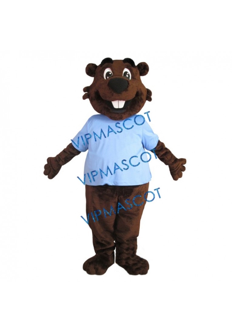 Happy Interesting Beaver Mascot Costume