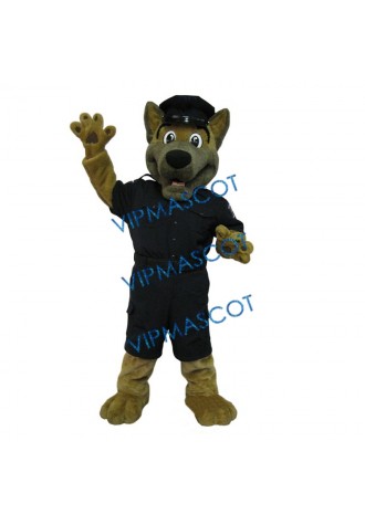 Handsome Police Dog Mascot Costume