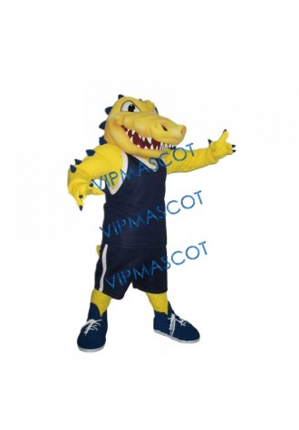 Yellow Crocodile Mascot Costume