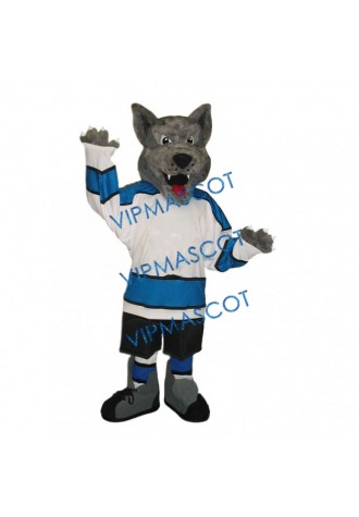 Grey Wolf Mascot Costume