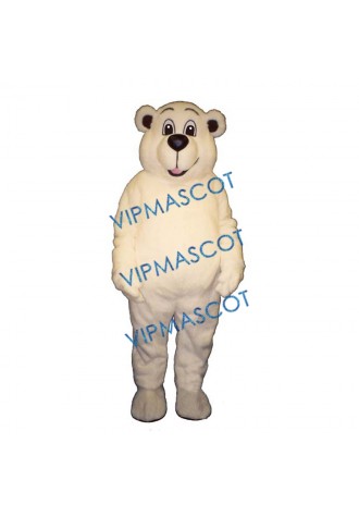 Johnnie Polar Bear Mascot Costume
