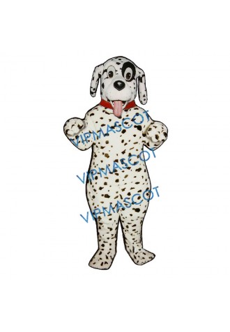 Cute Dalmatian With Collar Mascot Costume