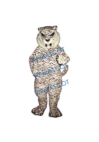 Blue Eyed White Tiger Mascot Costume