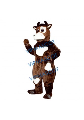 Brown Cow Mascot Costume