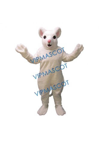 White Mouse Mascot Costume