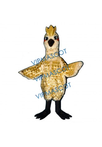 Golden Phoenix Gold Lame Feathers Mascot Costume