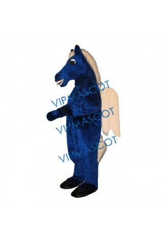 Blue Pegasus Mascot Costume