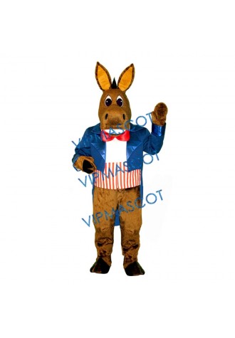 Patriotic Donkey Mascot Costume
