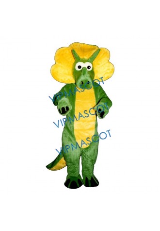 Green Triceratops Mascot Costume