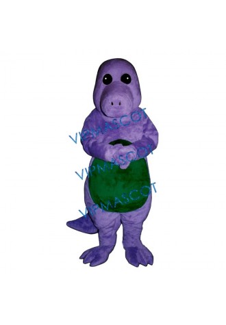 Purple Dinosaur Mascot Costume