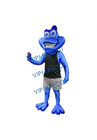 Blue Frog Mascot Costume