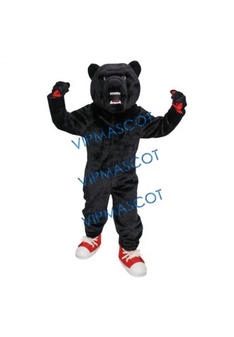 School Ferocious Black Bear Mascot Costume