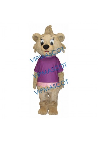 Happy Girl Bear Mascot Costume