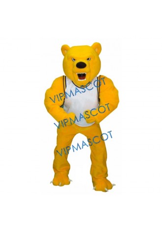 Golden Ferocious Power Bear Mascot Costume