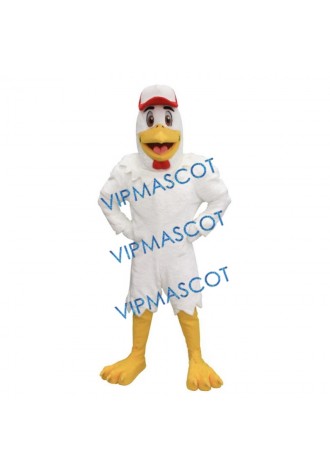 White Handsome Chicken Mascot Costume
