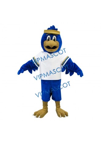 Blue Friendly Falcon Mascot Costume