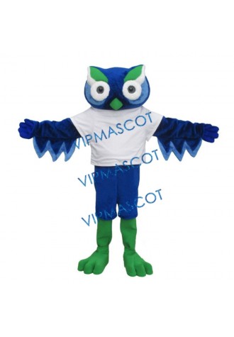 College Cute Handsome Owl Mascot Costume