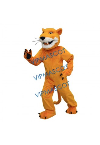 College Yellow Cougar Mascot Costume