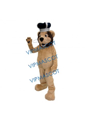 College An Crown Lion Mascot Costume