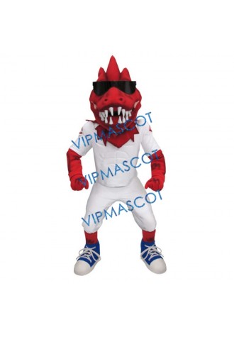 Glasses Power Dinosaur Mascot Costume