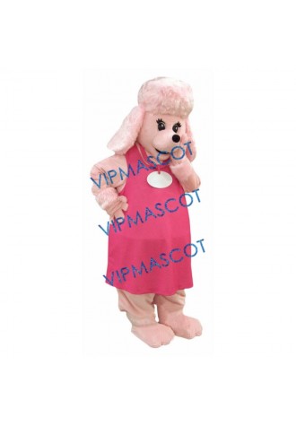 Pink Petals Poodle Mascot Costume