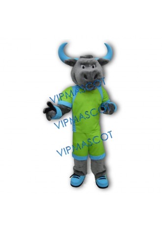 College Handsome Bull Mascot Costume
