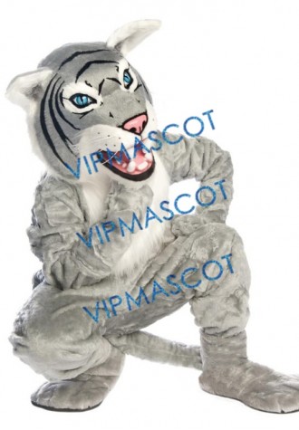 Gray Wildcat Mascot Costume